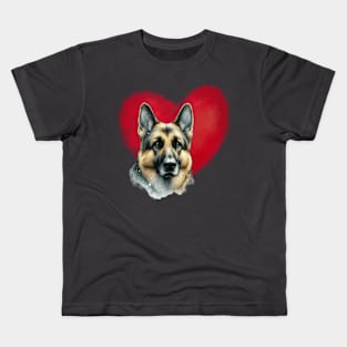 My Heart - German Shepherd Kids T-Shirt